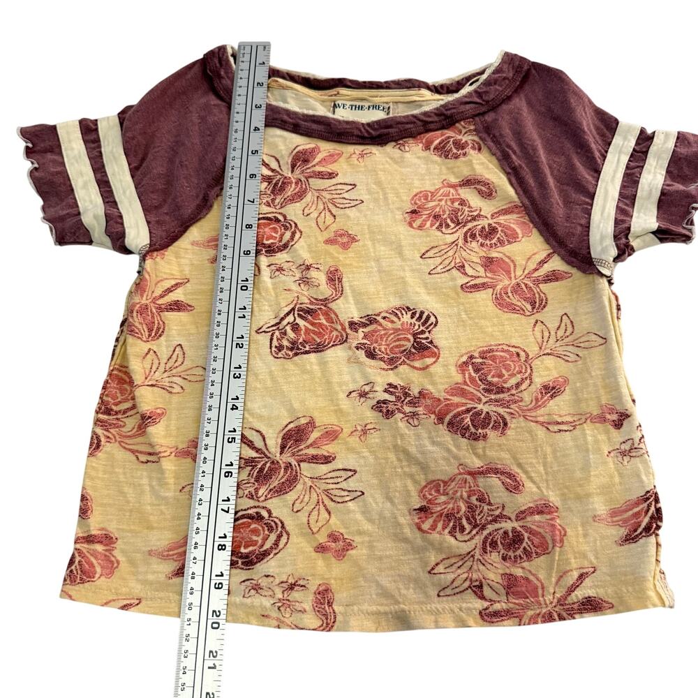 We The Free Women's Wish You Were Here Floral Print Short Sleeve Tee Small - Picture 3 of 7